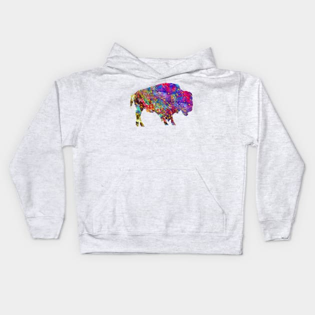 Bison Kids Hoodie by erzebeth